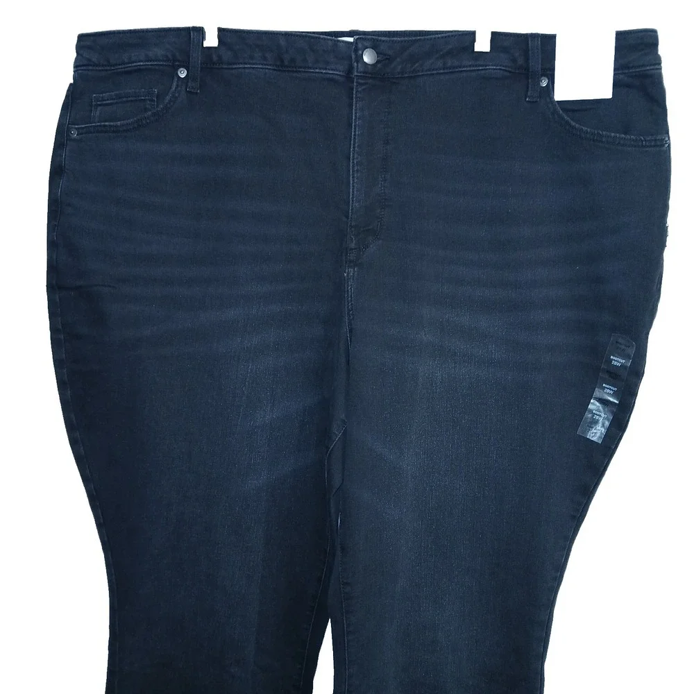 Sonoma Mid Rise Bootcut Women Jeans 28W Black Wash Western Cowgirl Flare Leg